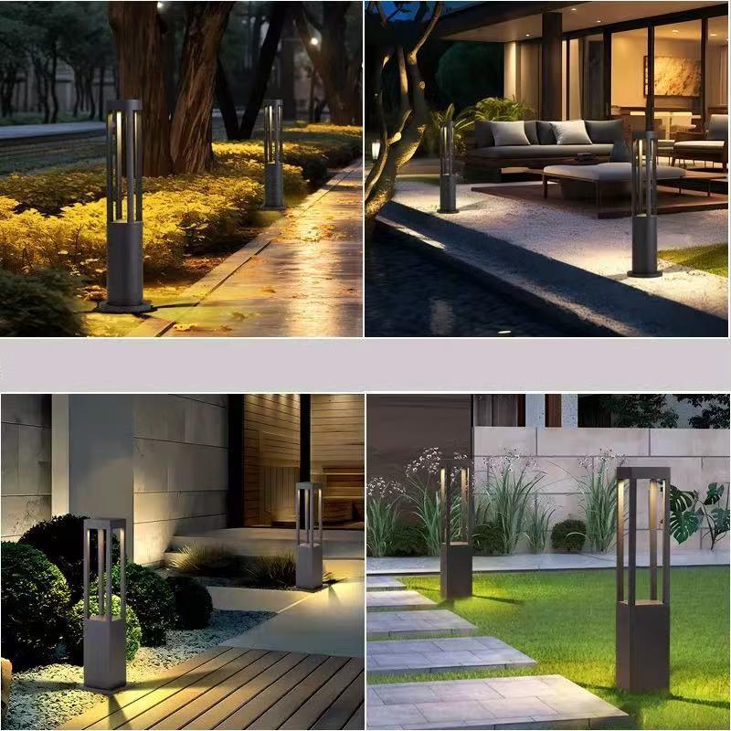 Outdoor Square Waterproof Lawn Pillar Light
