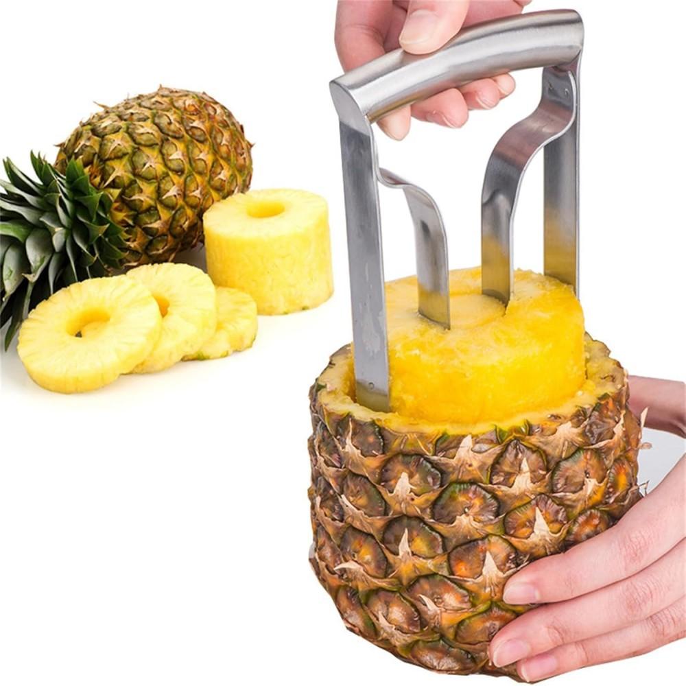 Pineapple Meat Extractor Pineapple Slicer Stainless Steel Pineapple Meat Extractor Core Peeler Multifunction Fruit Slicer Peeler Tool for Kitchen