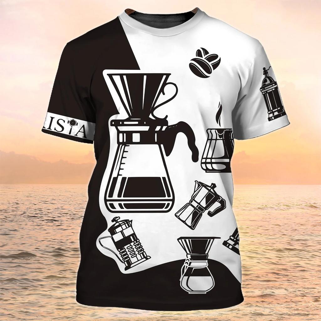 Summer Barista Cafe 3d Print Cosplay T-Shirt Uniform Workwear Women Man T Shirts Streetwear Oversized Harajuku Female Tops Tees