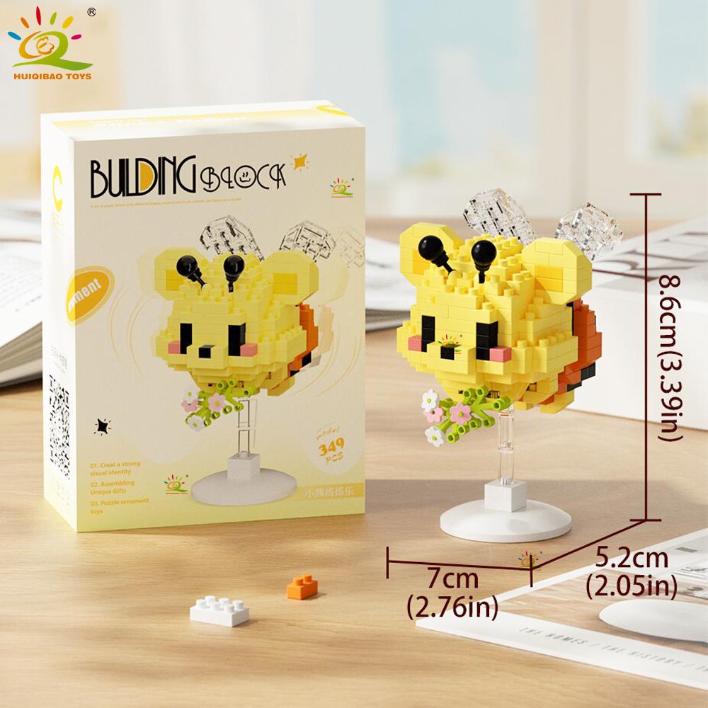 Moc Cute Animal Model Micro Building Block Panda Rabbit Bee Mini Diamond Model Brick Toy For Children Desk Decor.