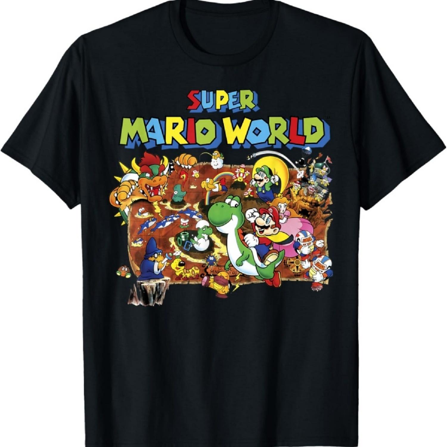 

Футболка с ретро-картой Super Mario World S разноцветный