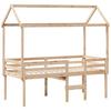 High Bed with Roof 80x200 Cm Solid Pine Wood