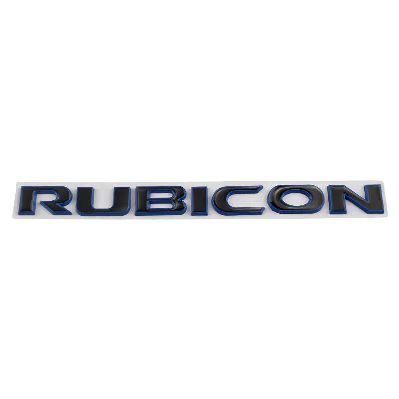 

Car Metal Body Logo Decals Badge Emblems Sticker For W-rangler Rubicon Unlimited 4x4 JK JL JT 2021 2022 2023 2024 Parts Black-blue
