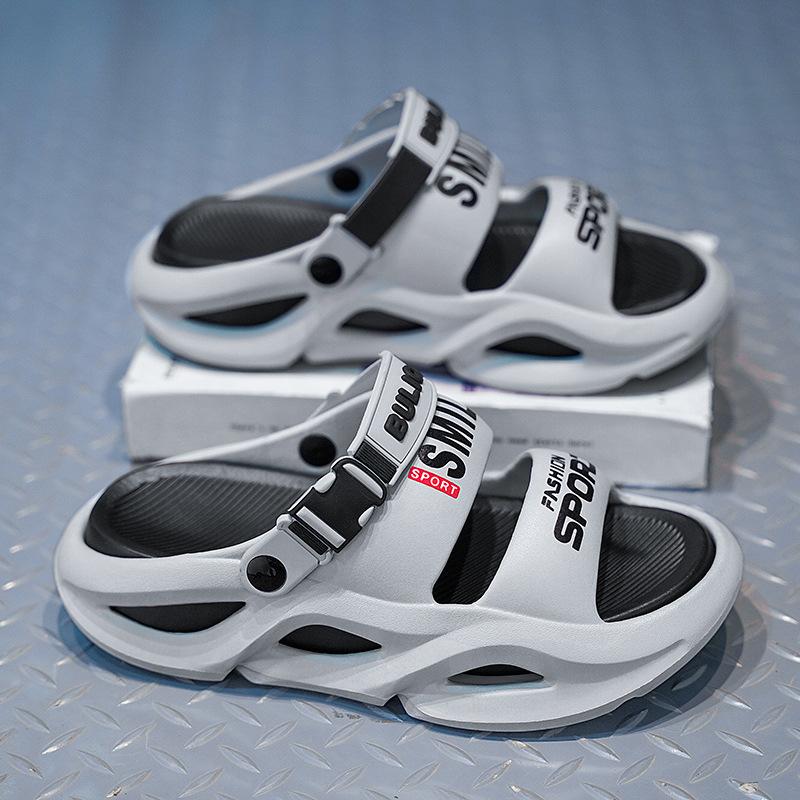 Sandalias de Verano para Hombre Ultra-Cómodas con Suela Gruesa de Material EVA Transpirable para Actividades en Interiores y Exteriores para la Playa, Piscina, Parque Acuático