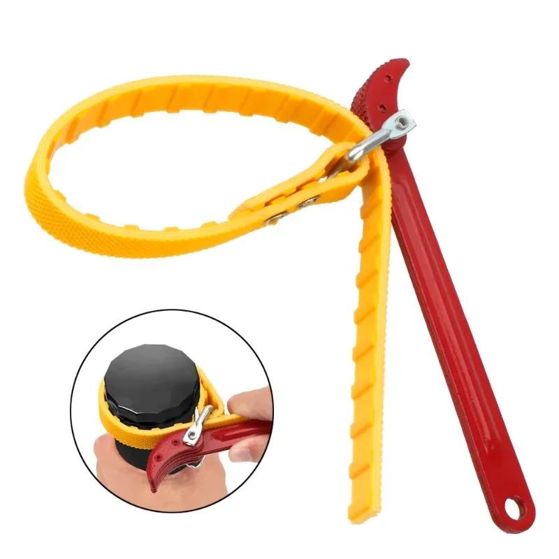 Adjustable Strap Oil Filter Belt Wrench Chain Spanner Puller for Motorcycle Repair Accessory