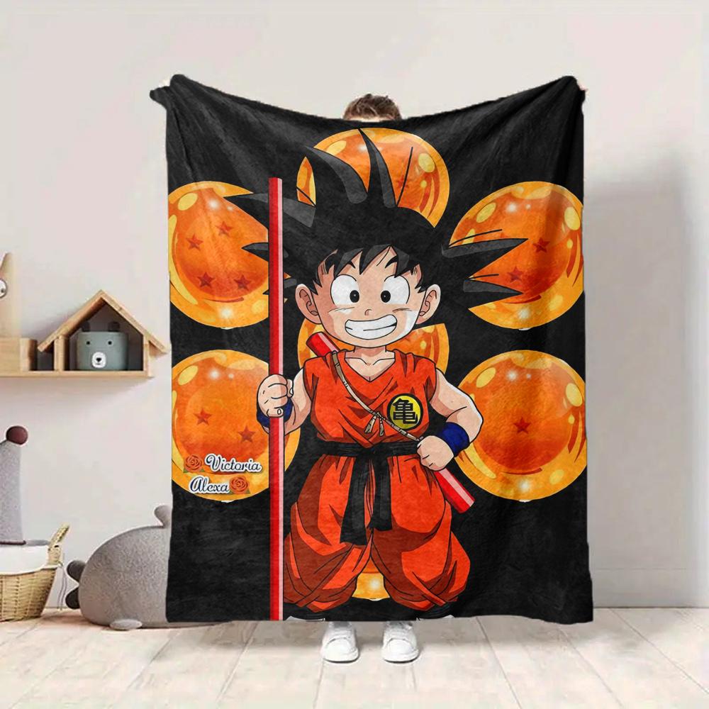 1Pc Dragon Ball Adventure Blanket Soft And Comfortable Casual Warm Camping Travel Christmas Halloween Xmas Gift M924381