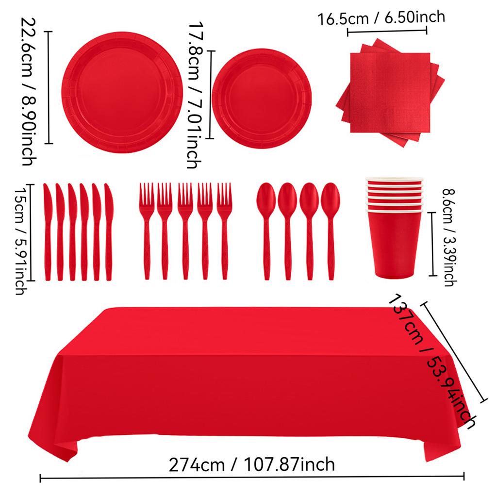 Dinner Plate Set  Paper Plate Children's Birthday Party Decoration Supplies