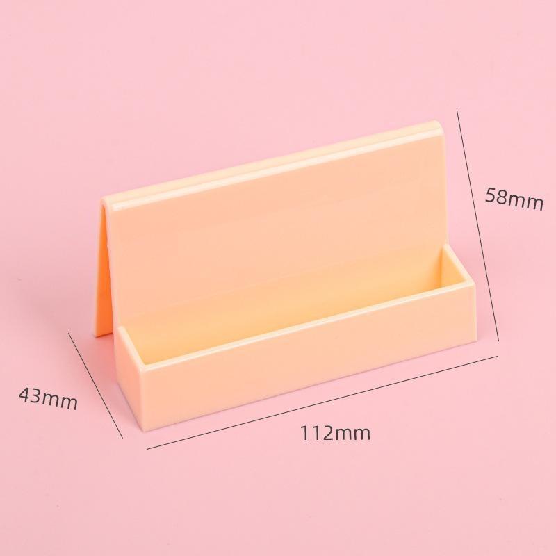 Desktop-Visitenkartenständer, Memohalter, Aufbewahrungsbox, Plastikkarten-Organizer für das Büro, niedliches Schreibtisch-Zubehör