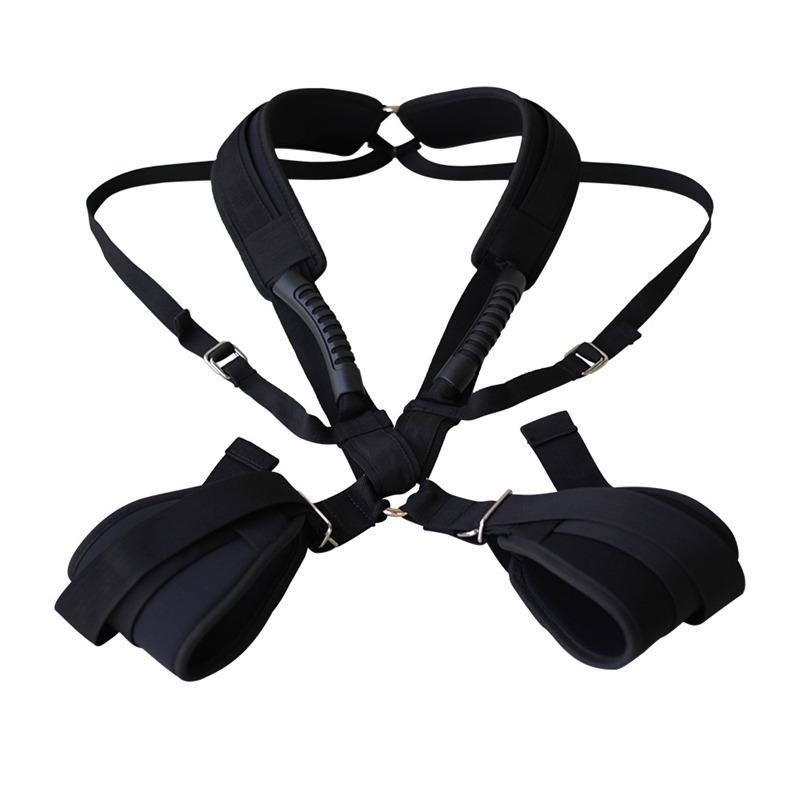 Toughage Sex Swing For Couples Adjustable Straps Nylon Ankle Leg Cuffs  Restraint Waist Support Open Leg Sling Adult Game