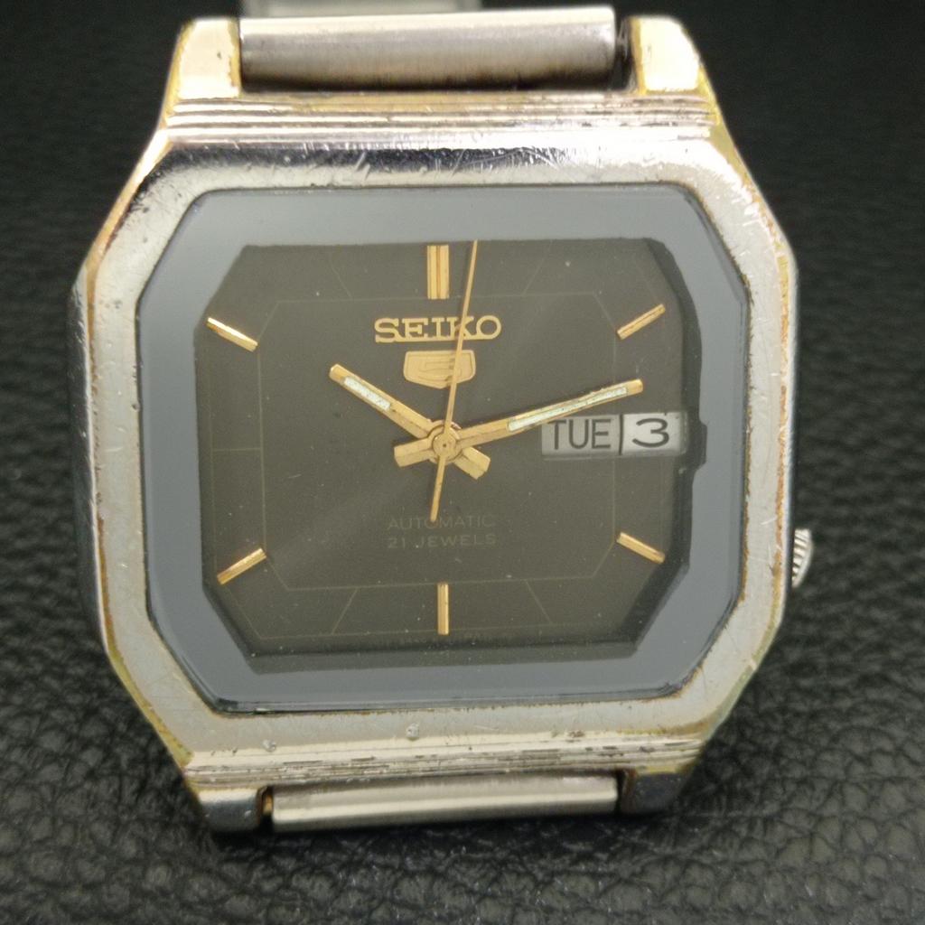 GENUINE VINTAGE SEIKO 5 AUTOMATIC 7019A JAPAN MENS ORIGINAL DIAL WATCH A702423-5
