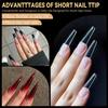 Soft Gel False Tips Natural Sculpted Ballet Coffin Almond Fake Nails Full Cover Premium Press On Nails Nail Supplies