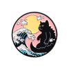 Ukiyo-e Style Wave Enamel Pins Ocean Sunrise Sunset Shark Mount Fuji Brooches Lapel Backpack Badge Jewelry Gift for Friends