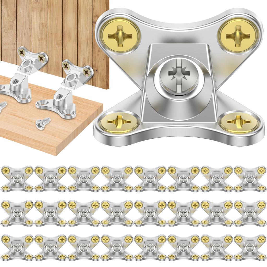 12 STÜCKE Eckverbinder-Halterungen Schmetterlings-Kombinations-Eckwinkel L-Form-Halterung Stützverbinder Halter Kombinierter Typ