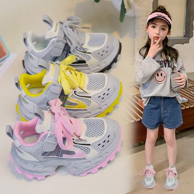 Kinder Sportsandalen Dicke Weiche Sohle Studenten Laufschuhe Ausgehöhlt 2025 Sommer Neu Kinder Freizeitschuhe Mesh Atmungsaktiv