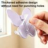 Corner Storage Hooks Rotating Butterfly Adhesive Wall Hooks, 3-Prong No-Drill Swivel Hangers, with Flexible Adjustable Angle Space-Saving Hook,