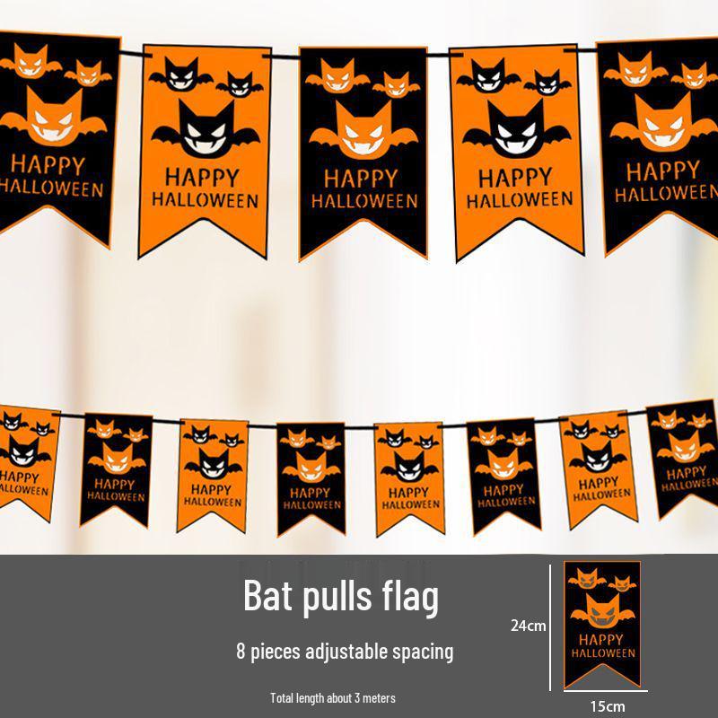 Halloween Pumpkin Lantern Banner - Indoor Decoration for Kindergarten and Party Scenes