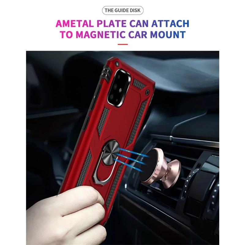 For Samsung A51 A71 A21S A21 A31 A41 A01 A11 Armor Magnetic Metal Ring Case For Galaxy A10 S A20 E A30 A50 A70 A40 A60 A80 A90
