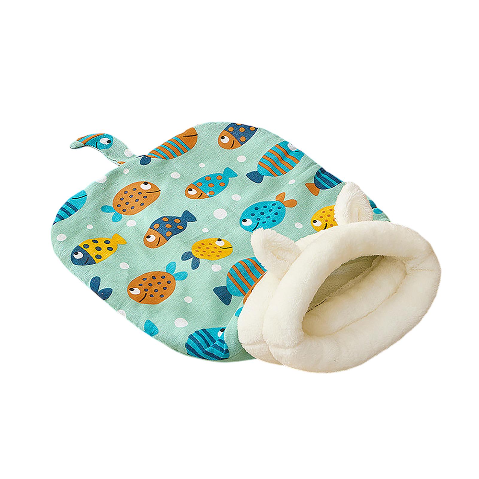 

Спальный мешок для кошек, для кошек, живущих в помещении, удобный зимний спальный мешок для кошек, мягкий плюшевый спальный мешок для кошек, самонагревающаяся кровать для кошек, пещера, туннель для кошек, успокаивающий спальный мешок One Size