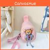Cartoon Teddy Hoodie Bear Pattern Children Travel Shoulder Bag Oxford Material