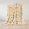 Beagle Wave Stripe Flannel Blanket Warm Soft Halloween Christmas Couch Warm Cozy Decorative Decor Gift For All Season