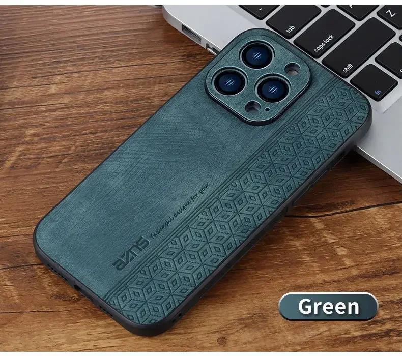 Luxury Leather Business Phone Case for iPhone 16 15 11 13 12 14 Pro Max Plus 13 12 Mini X XR XS 8 7 Plus Shockproof Soft Cover