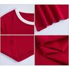 Women's Combed Cotton T Shirt Short Sleeve Colour Block Round Neck Slim Fit Bottoming Tops
