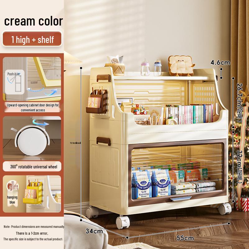 Folding Storage Cabinet for Kids - Wardrobe, Clothes Organizer, Toy & Snack Shelf