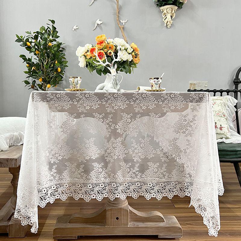 

Скатерть из кружева в скандинавском стиле, квадратная скатерть с ажурной вышивкой, прямоугольная скатерть, скатерть для круглого стола в стиле балкона 110*160cm