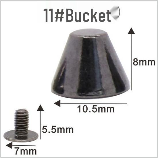 Punk Spike Alloy Bullet Rivet Horn Cone with Base Screw for Apparel, Bags, Shoes