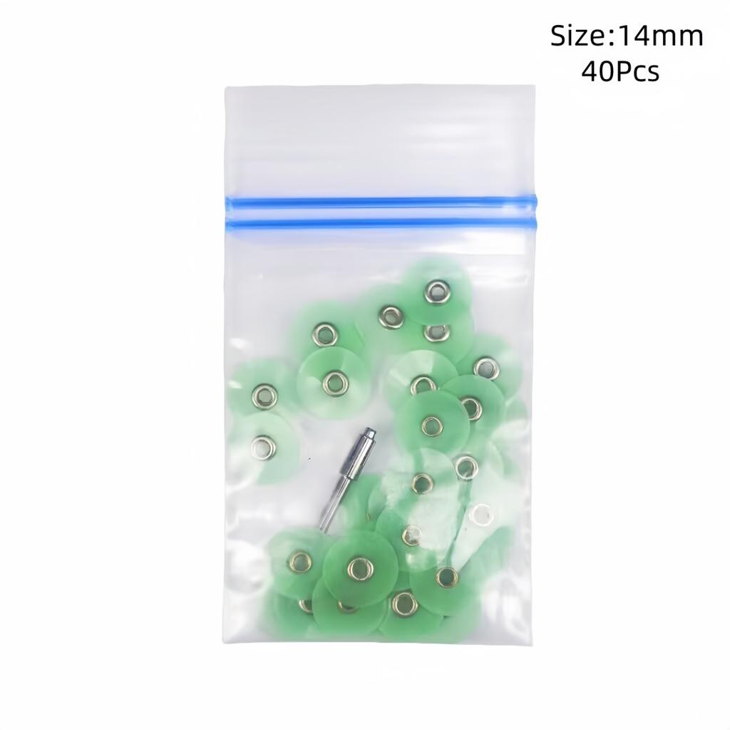 40 buc. Discuri de Lustruit Dentare cu 1 Mandrină 14 mm Materiale Abrazive pentru Șlefuirea Dinților cu Dopuri Instrumente pentru Medicul Dentist pentru Clinica Dentară