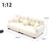 Dollhouse Simulation Flocking Sofa Model Dollhouse Mini Living Room Furniture Decoration Accessories Pretend Play Toys