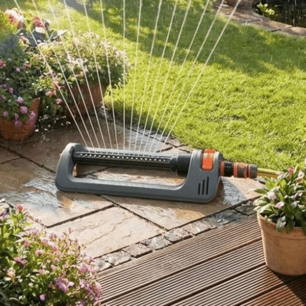 19 Hole Nozzles Oscillating Sprinkler Automatic Water Sprayer  Patio Watering