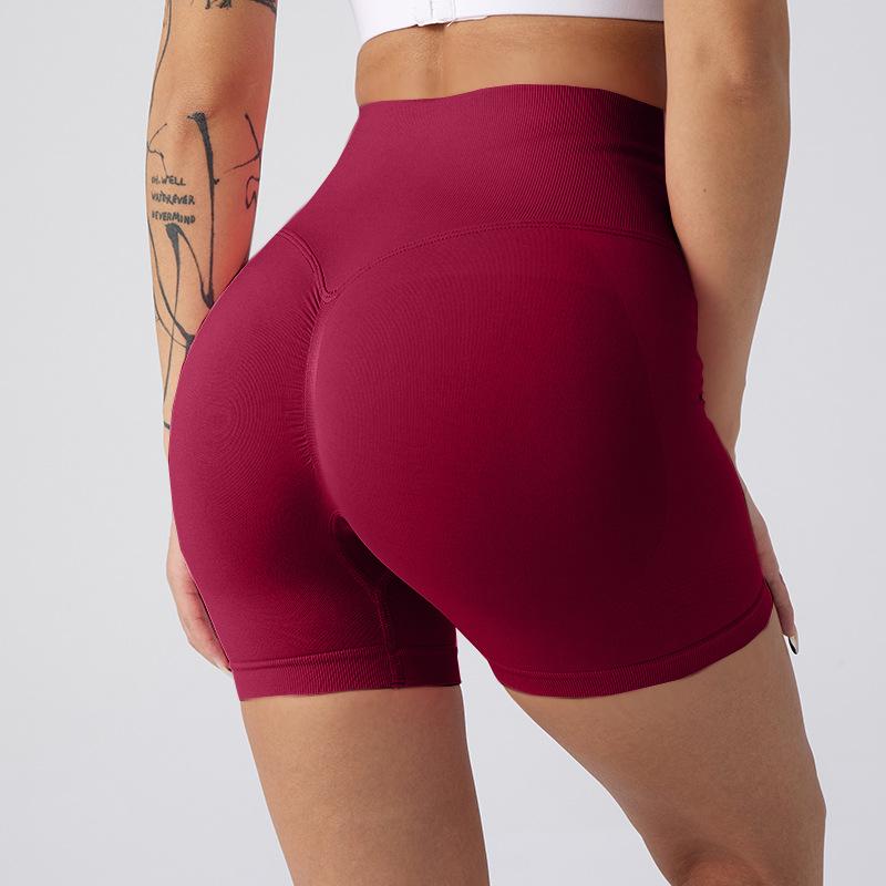 New Summer High-waisted Hip-lifting Fitness Pants for Women, Tummy-slimming Cycling Tights, Peach-shaped Hip Yoga Shorts