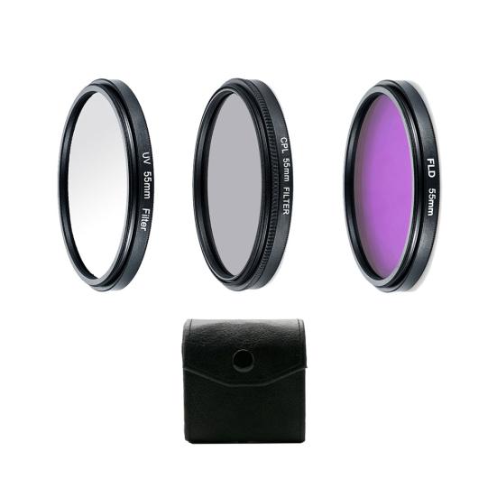 Professional UV CPL Polarizer FLD Photo Photography Filter Kit for SLR Camera