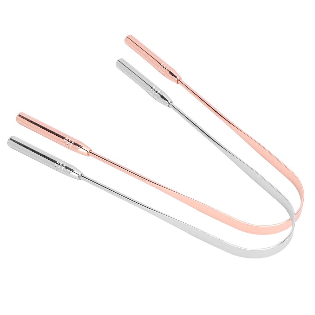 Oral Care Metal Tongue Scraper Bad Breath Treatment Oral Hygiene Maintaining Tongue Cleaner