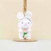 Fluffy Keychain Bunny With Cute Flower Holding Design Perfect For Animal Gifts Lovers