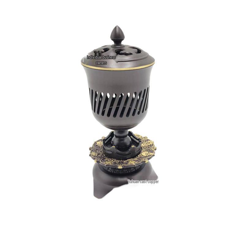 Full Copper Lotus Palace Lantern Brass Incense Burner