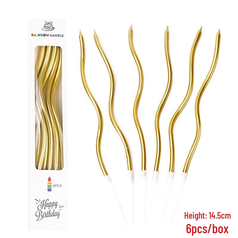 50 Gold Number Candle Cake Toppers, Individually Boxed for Kids' First Birthday