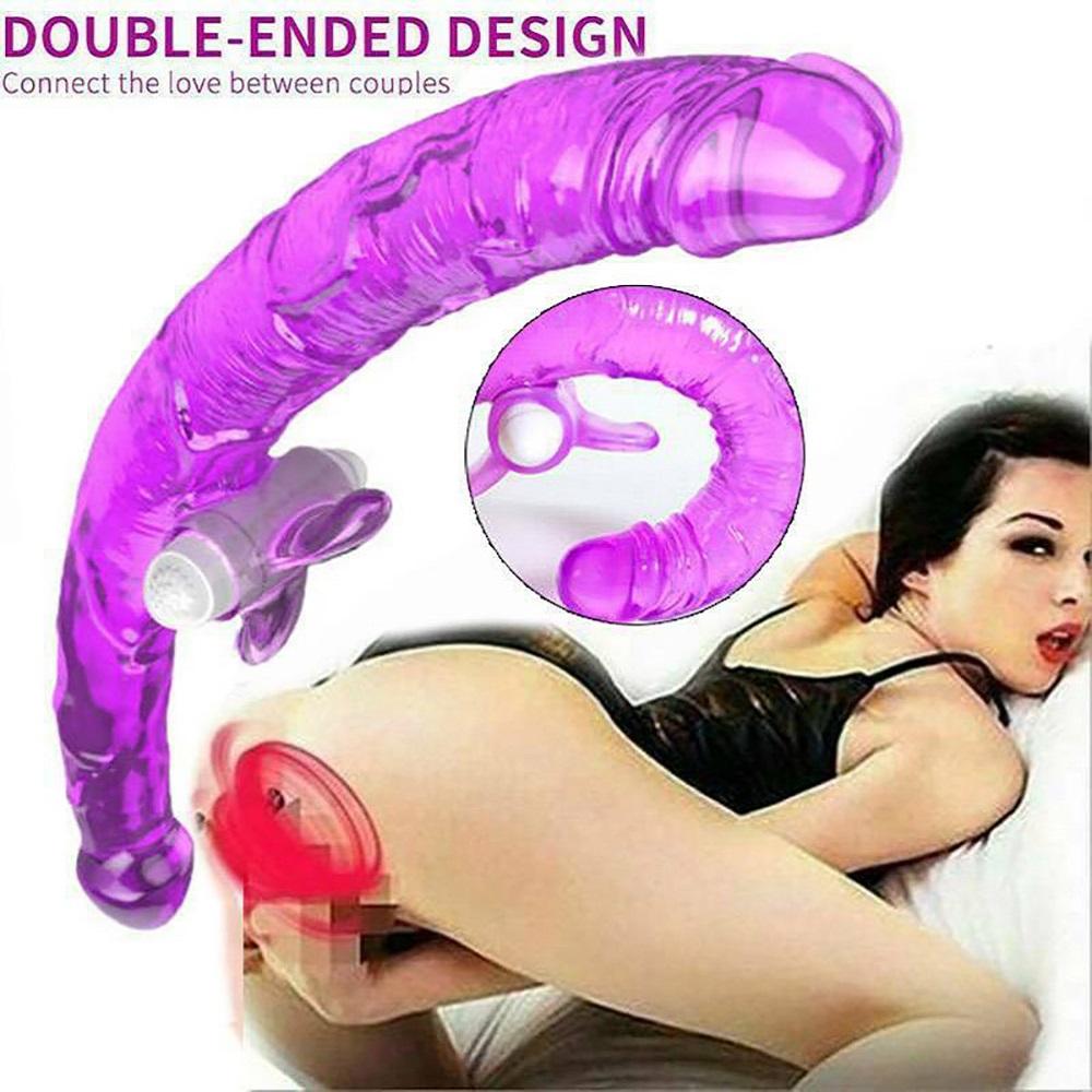 Double Head Dildo Female Massager Sex Toys for Couple Anal Butt Plug Dildo Massage Adult Sex Product Vagina Toys
