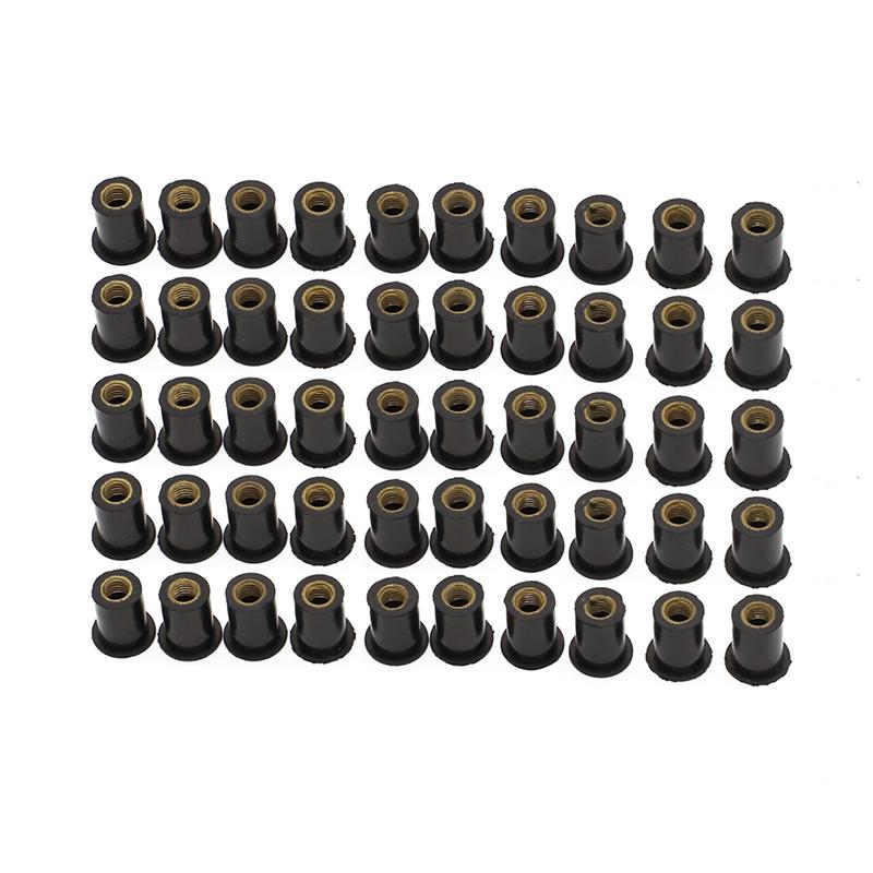 Motorcycle M5 Metric Rubber Well Nuts Windscreen Fairing Cowl Screws Bolts Accessories For Honda Kawasaki Yamaha BMW Ducati