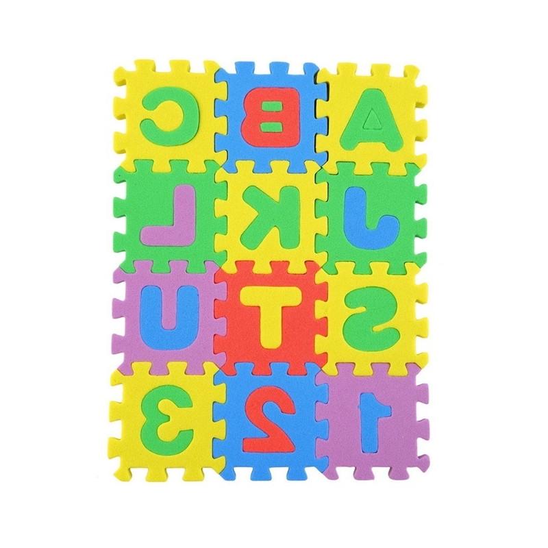 Smart Mom Baby Items Puzzle Play Mats 36 Pieces of Digital Letters Children's Puzzle Foam EVA Puzzle Pad Shatter-Resistant