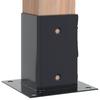 vidaXL Pfostenträger Quadrat 4 Stk. 91x91 mm Pulverbeschichteter Stahl