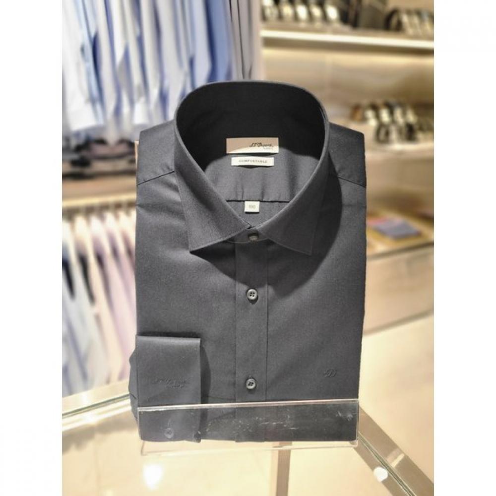 S.t. Dupont Slim Fit Long Sleeve Stretch Shirt Navy Se5sm22ls927sny 95