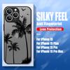 Coconut Tree Case For iPhone 17 15 14 Pro Max Coque iPhone 11 12 13 16 Pro Max Air Luxury Hybrid TPU+PC Hard Back Cover Fundas