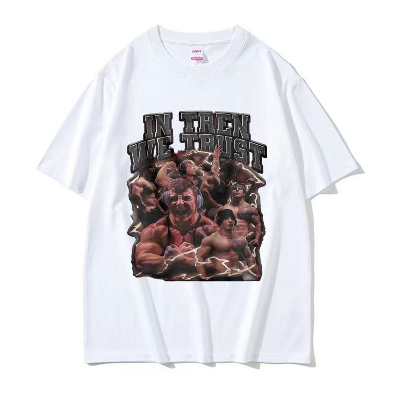 Tren Twins Steroidy Pump Cover Nadměrné tričko pro muže Ženy Kulturisté Gym Tričko Pánská móda Gotická trička Street Wear