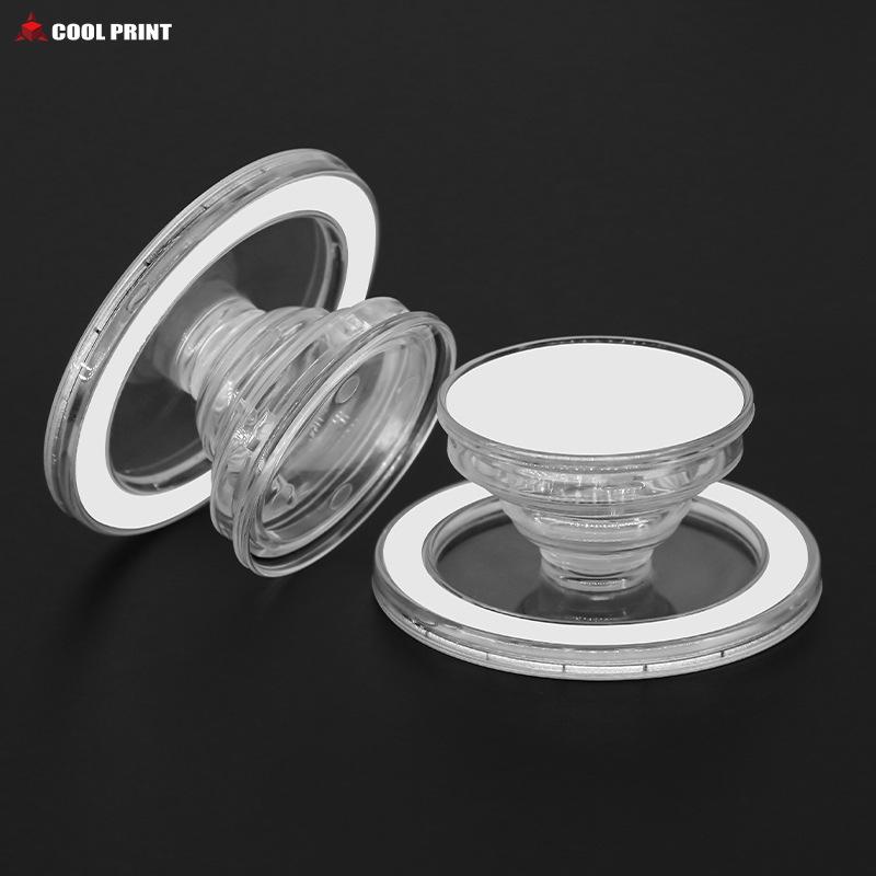 Magnetic Heat Transfer Airbag Phone Holder: Retractable, Folding, Transparent Groove Design