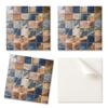 Self-Adhesive Vinyl Tiles - Office Wall Decoration Mosaic with Stone Patterns 9x30x30 Cm