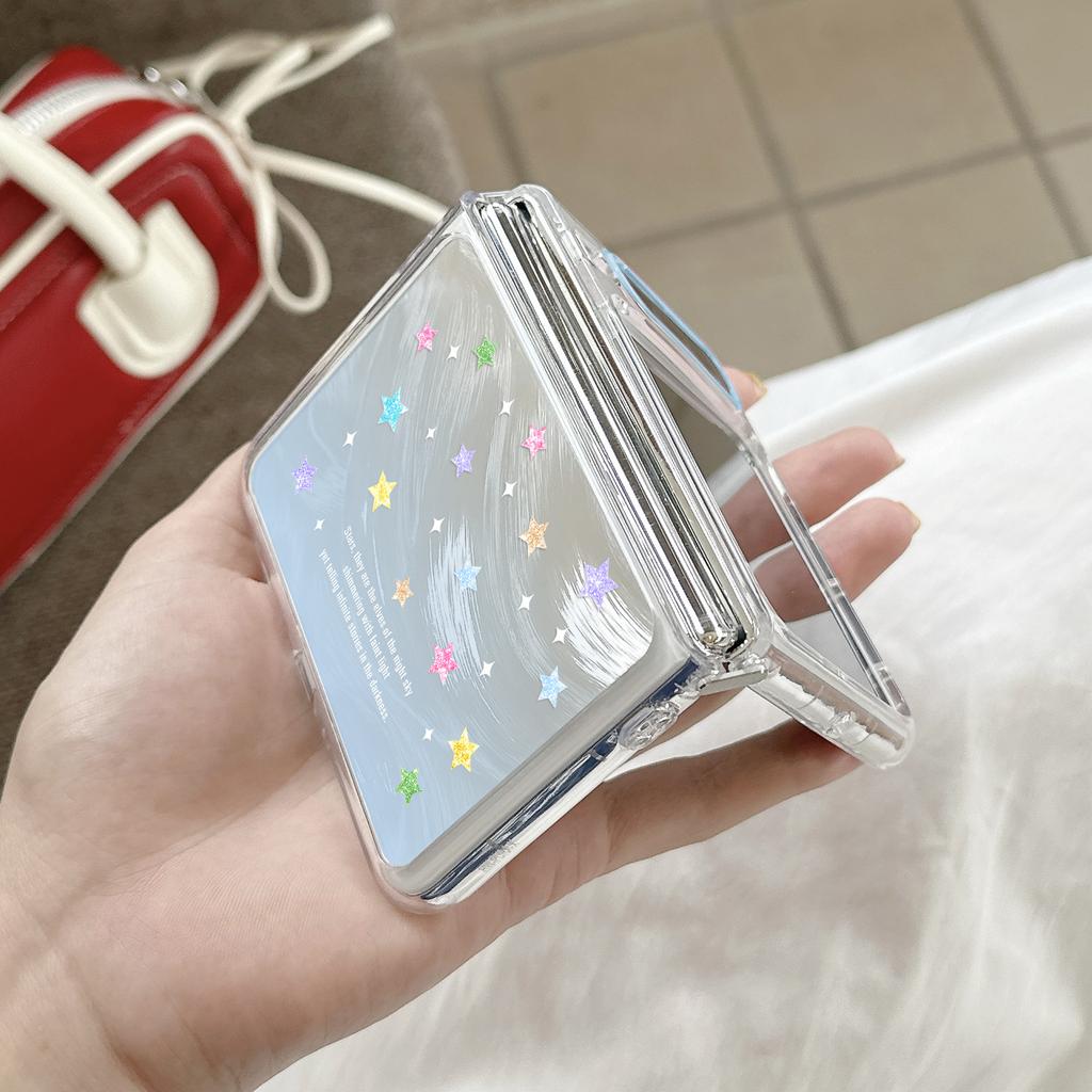 Color Stars Are Suitable for Huawei POCKET2 Mobile Phone Case, Samsung Xiaomi ZFLIP7 Folding Mobile Phone Case, Feather Yarn.