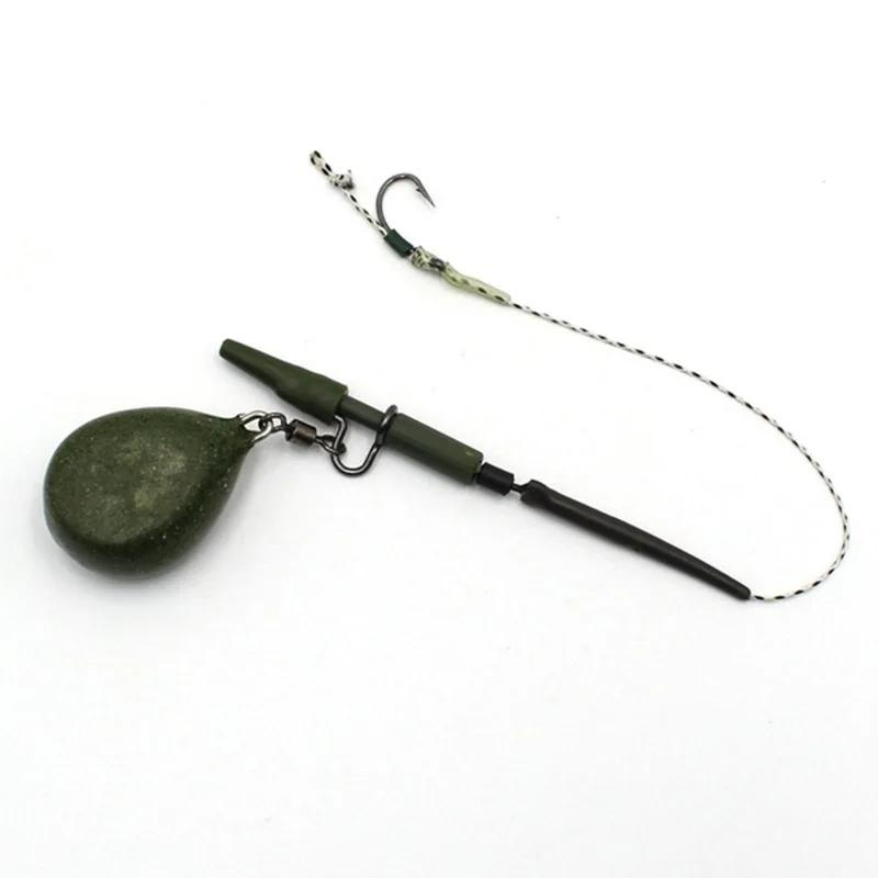 Heavy Duty Quick Change Carp Fishing Lead Clips Kit with Tail Sleeves Safety Terminal Tackle