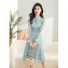 Iveni Fashion Puff Sleeve Floral Dress